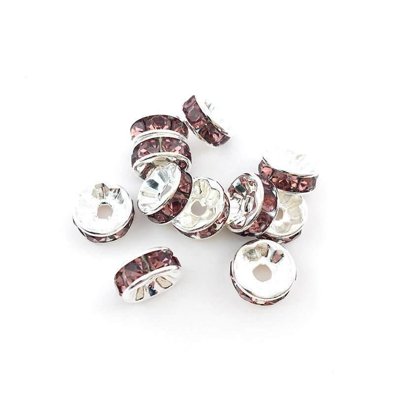Venta al por mayor, 100 unidades/paquete, 8MM, accesorios de bricolaje, cuentas de aleación de anillo de perforación